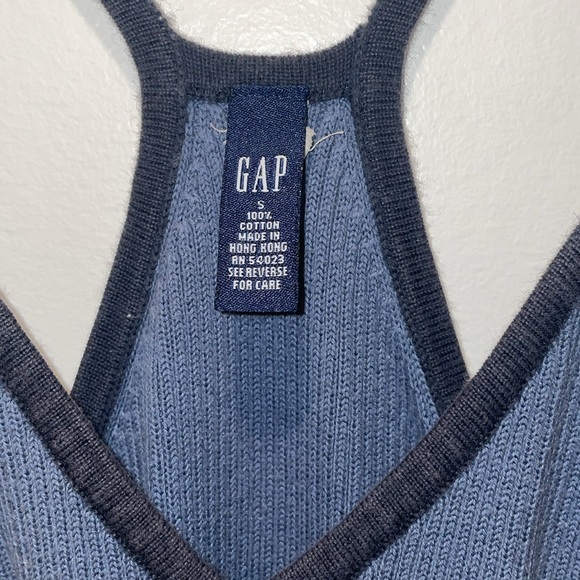 Blue Tank Top with a Racer Back and a Slight V-Neck by Gap - Picture 5 of 6